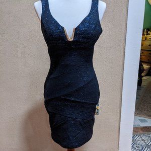 Dark blue glitter mini diress